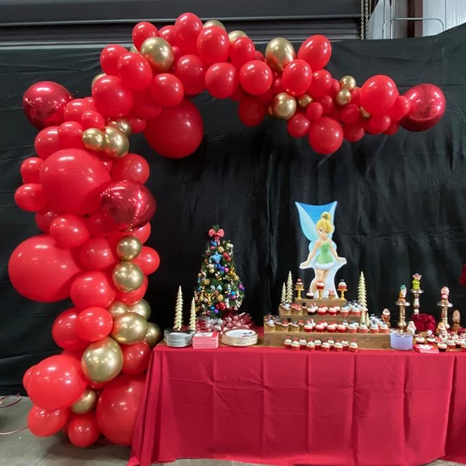 130pcs Red Balloons Different Sizes 18" 12" 10" 5" Party Latex Balloons for Valentine's Day Birthday Christmas Baby Shower Wedding Anniversary Party Decorations