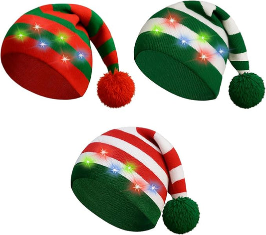 Christmas Light Up Beanie Funny Warm Winter Hats, for Adults Women Men Teens