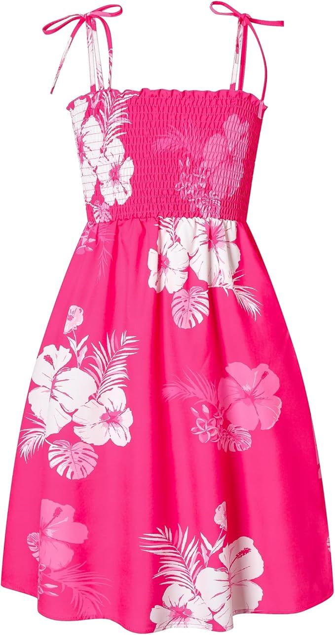 Cromoncent Matching Hawaiian Outfits for Family, Dad and Son Matching Luau Beach Tropical Shirts Mommy Daughter Tropical Sets