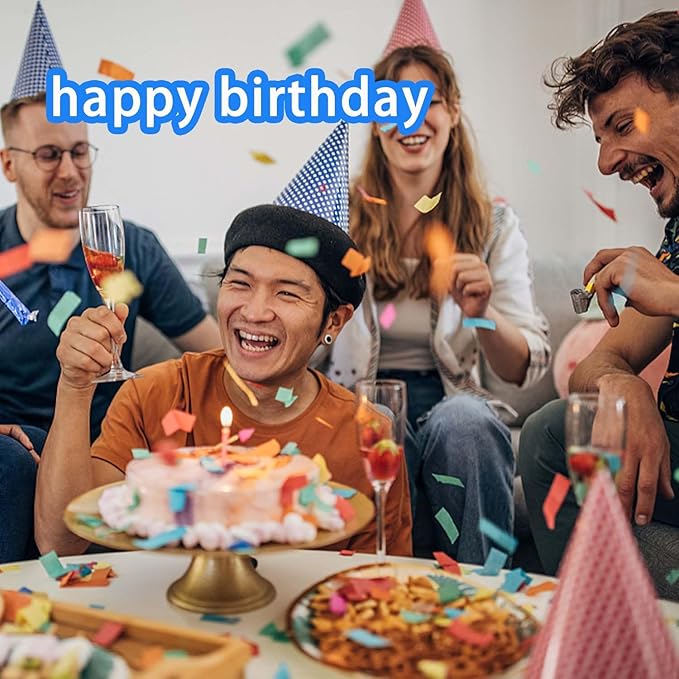 16 Inch [6 Pack] Biodegradable Confetti Cannon Party Poppers Party Supplies, Air Powered | Launches 20-25ft | Celebrations, New Year's Eve,Birthdays,Christmas and Weddings