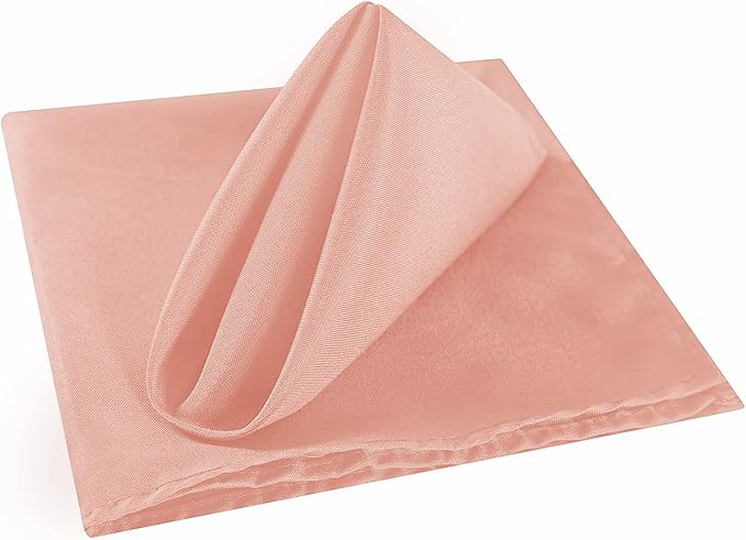 Cloth Napkins 20x20 inch Washable Polyester Dinner Napkins Soft Table Napkins for Wedding Party Dining Banquet(Dusty Pink,50PCS)