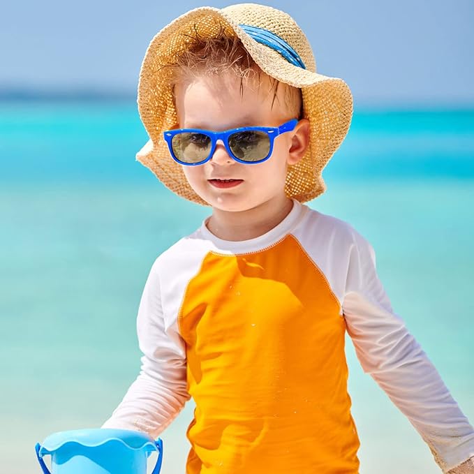 Pibupibu Kids Neon Colors Party Favor Supplies Unisex Sunglasses Pack of 8