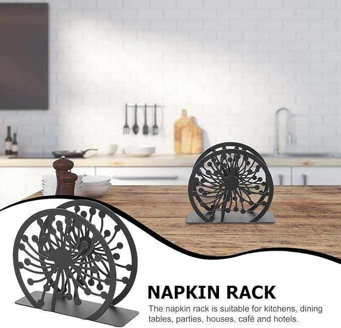 Creative Tabletop Napkin Rack Tissue Paper Stand Iron Animal Pattern Organizer for Kitchen Hotel Bathroom Countertop Space-saving Decor
