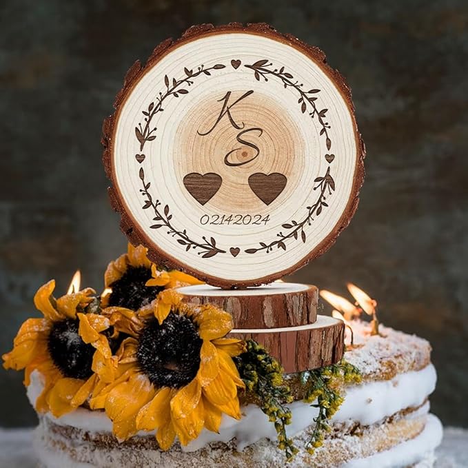 Rustic Wedding Cake Topper - Personalized Wedding Decorations - We Still Do Cake Topper Mr & Mrs - Bride/Engagement/Bachelorette Party Picks, Anniversary Party Cake Decor Wooden