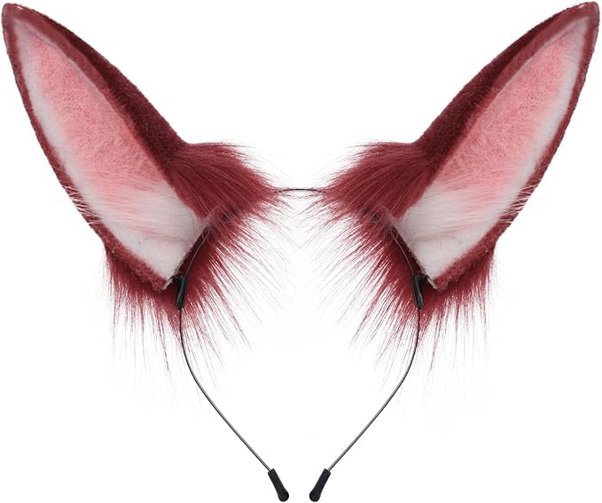 Faux Fur Plush Animal Cat Fox Ears Headband Furry Cute Headwear for Parties Cosplay Costumen Accessory