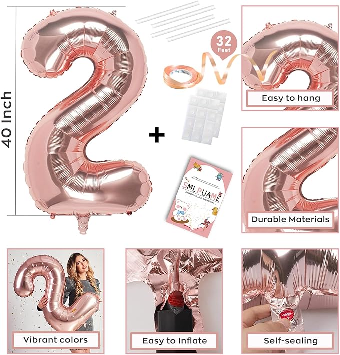 Smlpuame 40 Inch 2025 Balloons Champagne Gold, Large Foil Number Balloons for Happy New Years Festival Celebration Party Supplies Class of 2025 Graduation Decorations