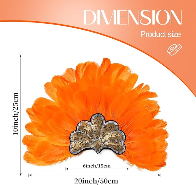 Women's Carnival Feather Headpieces Sequin Headdress for Wedding Masquerade Party Cosplay Feather Headbands