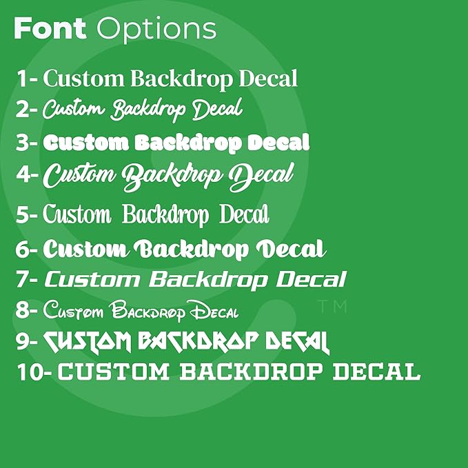 EGD Custom Backdrop Vinyl Decal | Personalized Wall Sticker for Party & Event Backdrops | Custom Name Letters for Birthday, Baby Shower, Graduation & Nursery Decor | Sizes & Fonts (A. Customizable)
