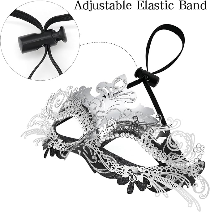 Coddsmz Couple Masquerade Mask Set - Venetian & Mardi Gras Mask for Women & Men