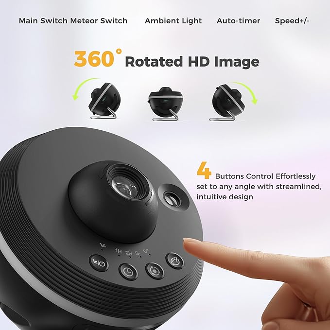DORESshop Galaxy Projector, 13 in 1 HD Planetarium Galaxy Star Projector Night Light, 360 Rotating Star Projector Light with Adjustable Knob and Timer for Kids, Ceiling, Gifts, Room Decoration