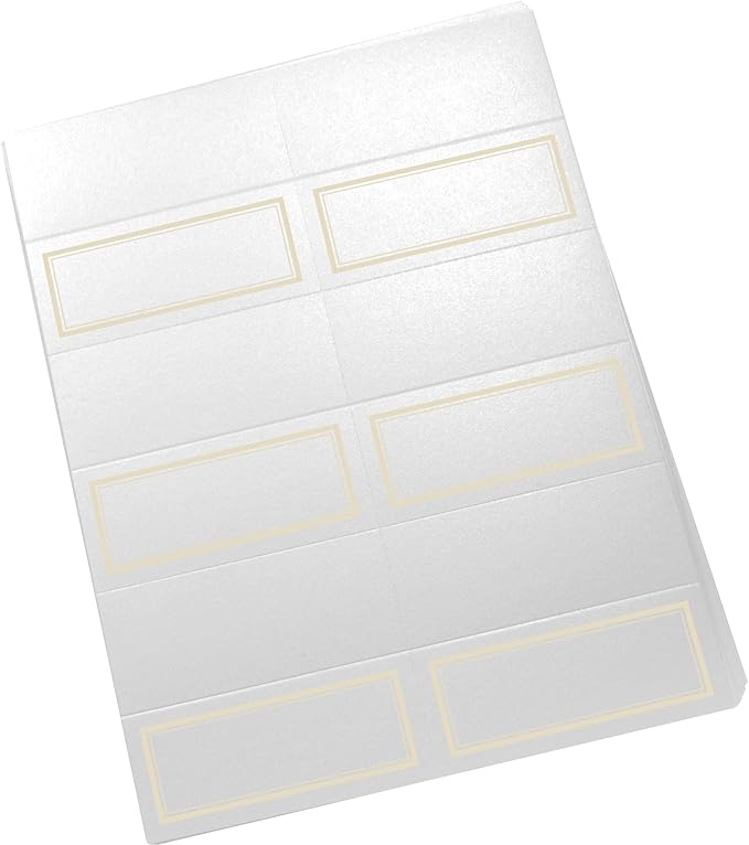 Double Line Border Printable Place Cards, Ivory (Choose Color), Set of 150 (25 Sheets), Laser & Inkjet Printers - Wedding, Party, Dinner, and Special Events - Made in the USA