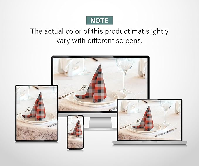 RUVANTI Cloth Napkins Set of 6 Cotton 100%, 18x18 Inches Napkins Cloth Washable, Soft, Absorbent. Cotton Napkins for Parties, Christmas, Thanksgiving, Weddings, Dinner Napkins Cloth - Play Box