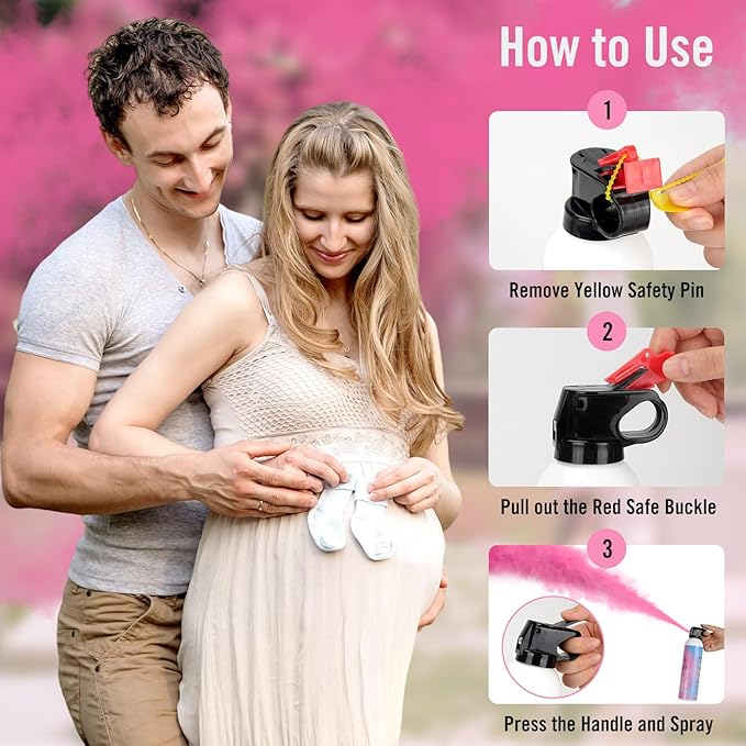 Baby Girl Reveal Party Supplies - 100% Biodegradable Pink Gender Reveal Decor (2 Pack)