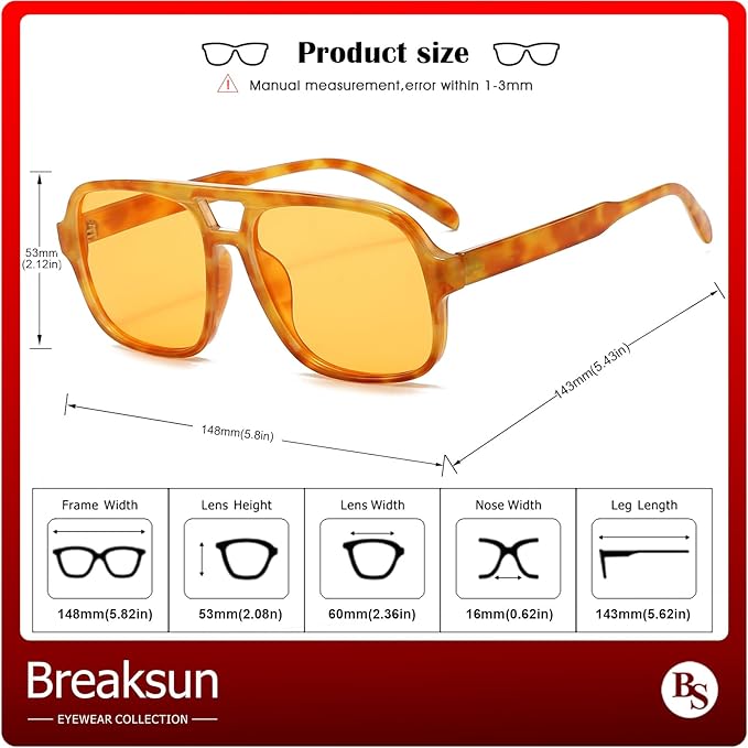 Retro Aviator Sunglasses for Women Men Trendy Classic 70s Square Green Aviator Sun Glasses Vintage Shades