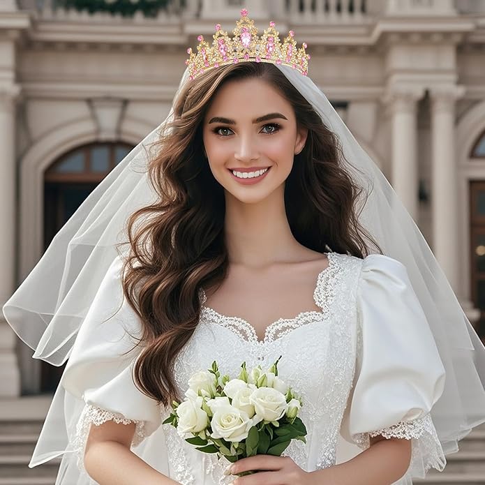 tiaras and crowns for women queen crowns for Women and Girls Crystal Princess Tiaras Rhinestone Tiaras For Wedding Bridal Birthday Prom Pageant Party