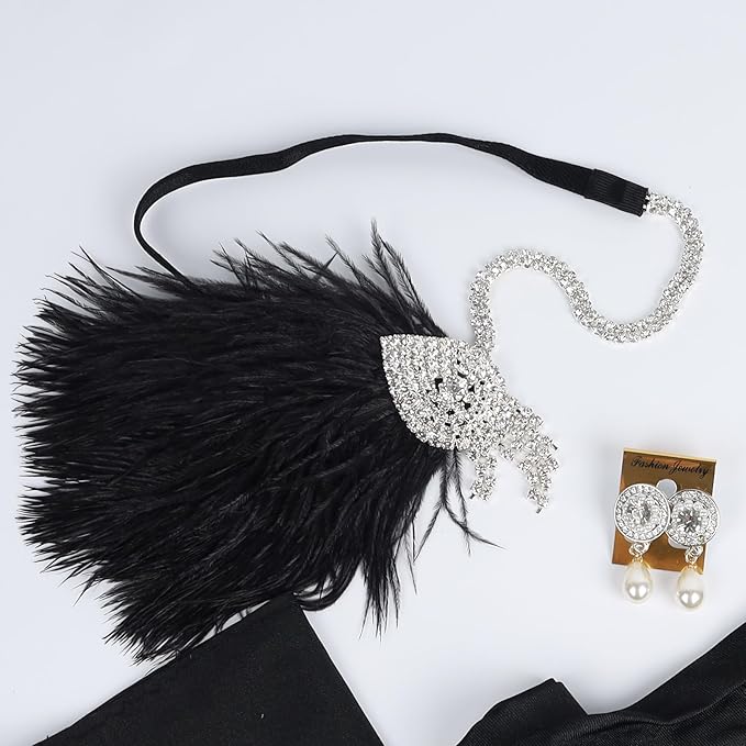 1920s Flapper Accessories Sets Roaring 20s Gatsby Costume Accessories Set for Women