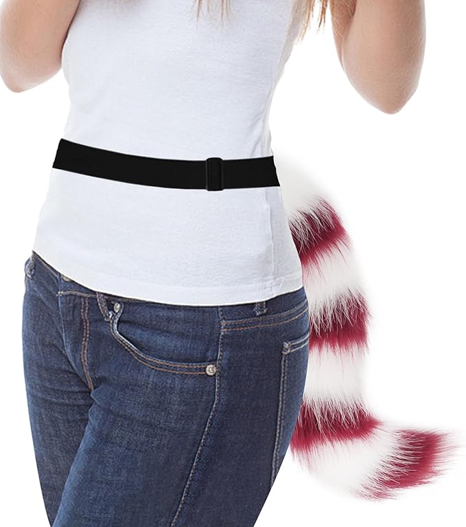 Animal Cat Wolf Fox Dog Faux Fur Tail for Halloween Party Cosplay Costume Accessories