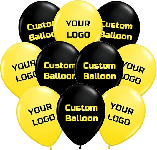 Custom Balloons Personalized balloons Design Your Own Logo Text, Balloon for Birthday Party Wedding Anniversary Graduation Business Decoration (10in, 500)