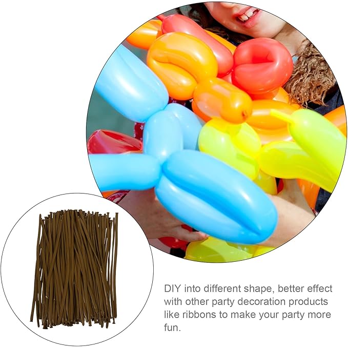 BESPORTBLE 100pcs Long Twisting Balloons DIY Modelling Balloons Kit for Party Decorations Festival Birthday Wedding Supplies