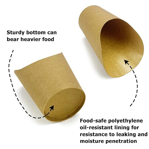 CAMKYDE [50 cups + 200 picks] 14 oz Disposable Charcuterie Cups with Sticks (Brown)
