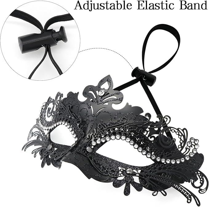 Coddsmz Couple Masquerade Mask Set - Venetian & Mardi Gras Mask for Women & Men