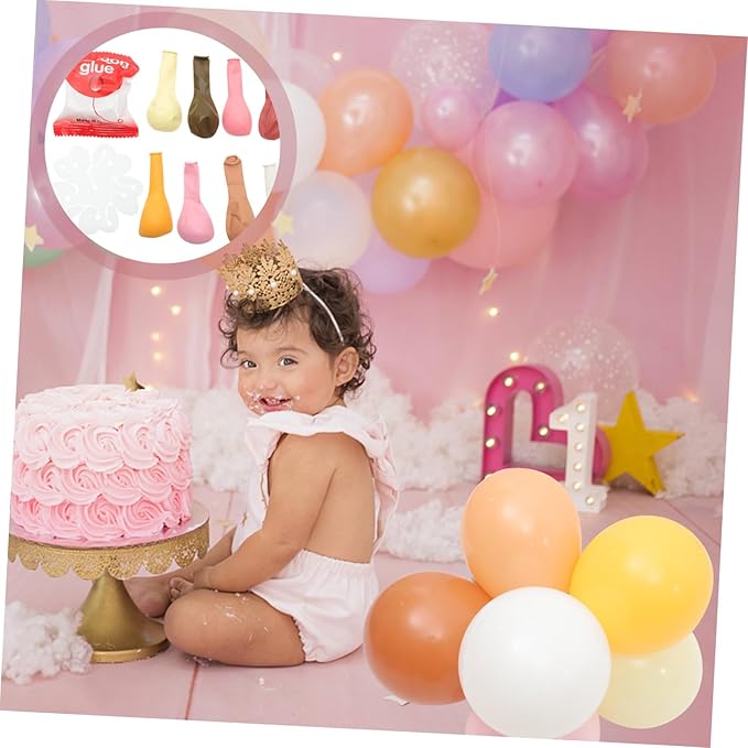 9 Sets Daisy Flower Balloon Party Decor Kit for Indoor Outdoor Use Pastel Birthday Wedding Shower Anniversary Charming Mixed Color Balloon DIY Supplies