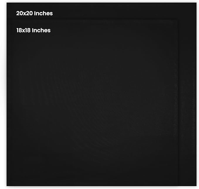 Utopia Kitchen Black Cloth Napkins [12 Pack, 20x20 Inch] Absorbent Cotton Blend Washable and Reusable for Dinner, Restaurant, Lunch, Wedding and Hotel