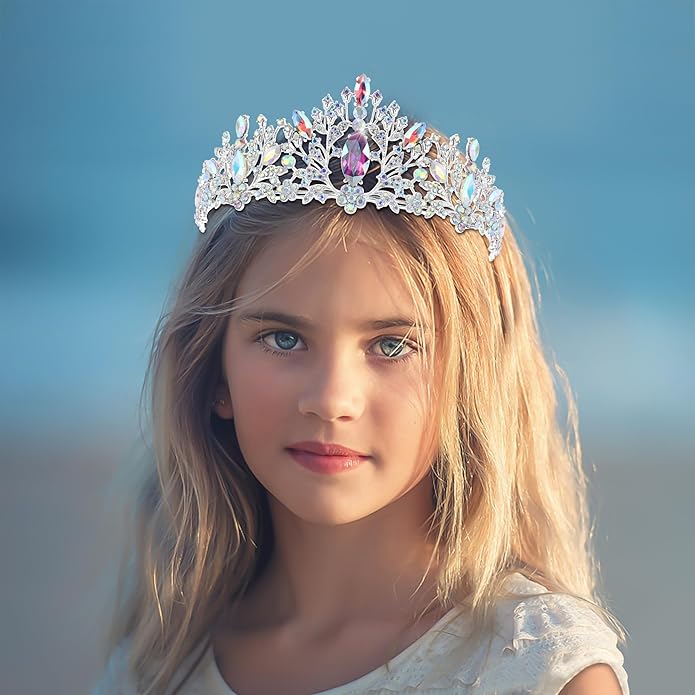 TAROSE Crowns for Women and Girls, Queen Crystal Gold Silver Tiaras with White Rhinestone and Combs, Goddess Crown for Wedding Bride Birthday Princess Bridal Shower Hair Accessories for Women