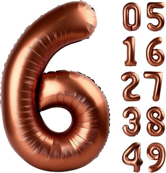 2026 number balloon dark Brown
