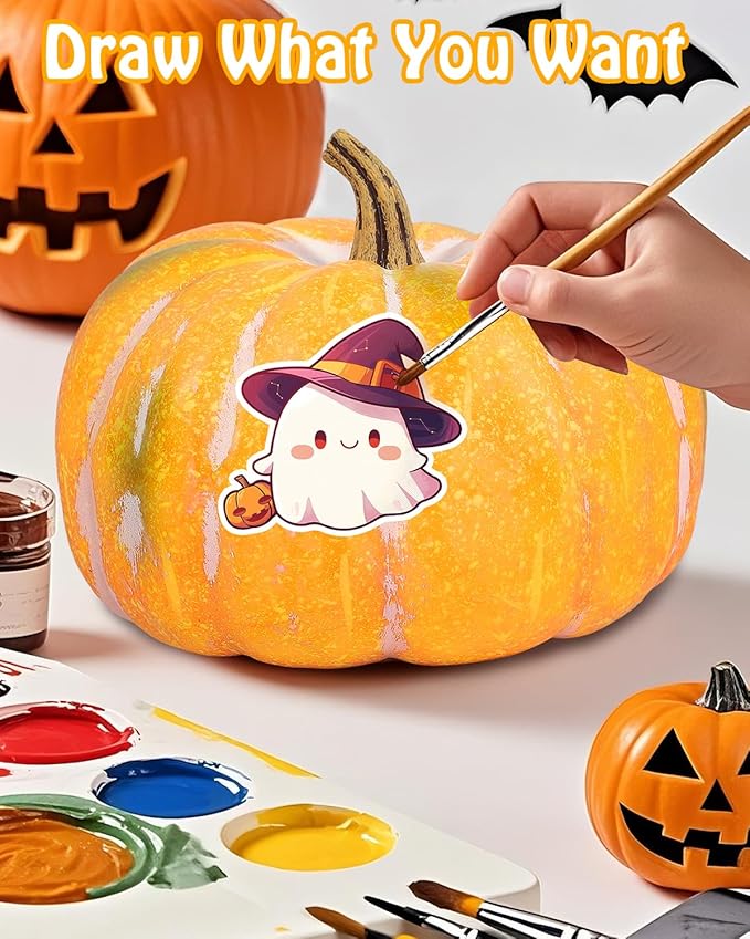 DuHouse Large Artificial Pumpkin Decoration Foam Pumpkin Fall Harvest Decor for Halloween, Thanksgiving, Porch, Indoor Outdoor Display