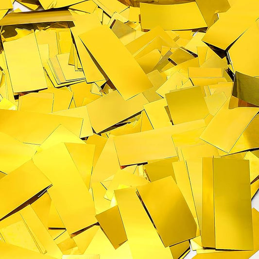 Sumind 200 Grams Gold Silver Large Metallic Confetti Rose Glitter Throwable Table Scatter Foil Confetti for Christmas Birthday Party Baby Shower Graduation Wedding Celebrations(Gold)