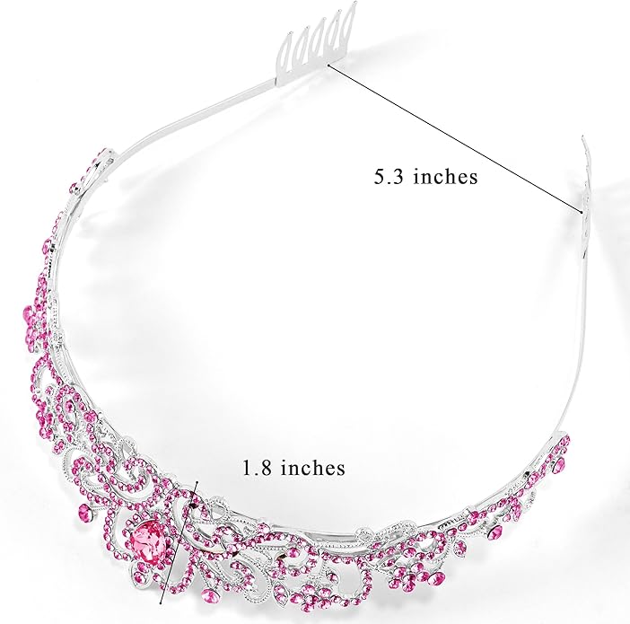 TAROSE Crowns for Women and Girls, Queen Crystal Gold Silver Tiaras with White Rhinestone and Combs, Goddess Crown for Wedding Bride Birthday Princess Bridal Shower Hair Accessories for Women