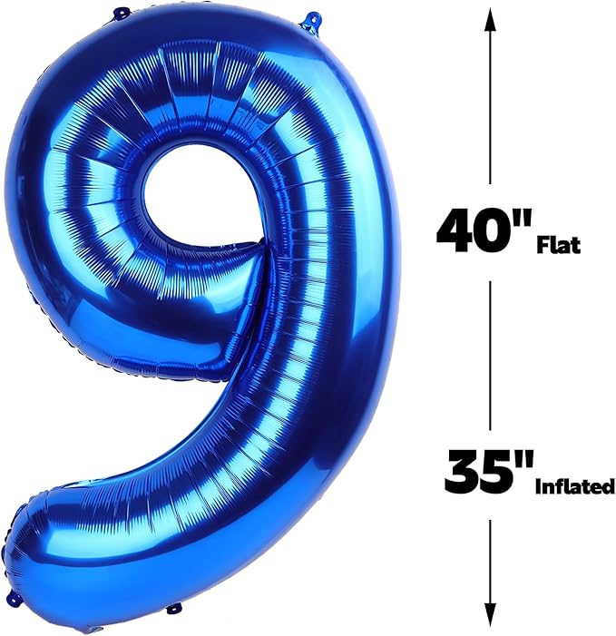 Navy Blue Jumbo Number 19 Balloon 40 Inch, Boy Girl 19 Birthday Supplies, Foil Helium 19 Birthday Giant Balloon, Mylar Blue Number Balloons Anniversary Decorations