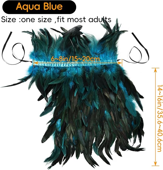 Gothic Natural Feather Shrug Feather Shawl Wrap Cape Victorian Collar for Halloween Cosplay Party Costume Accessories