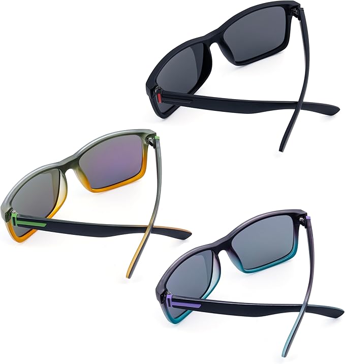 LECKIRUT Vintage Polarized Sunglasses for Men Women Retro Oversized Square Mirror Sun Glasses
