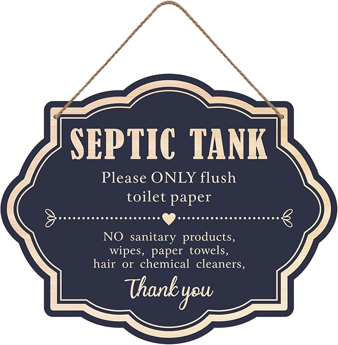 Bathroom Wood Wall Sign Bathroom Sign - Please Only Flush Toilet Paper - Rustic Wooden Hanging Decor with Funny Quote Bathroom Art for Home Toilet Humor Wall Decoration, 8 x 10 - A03