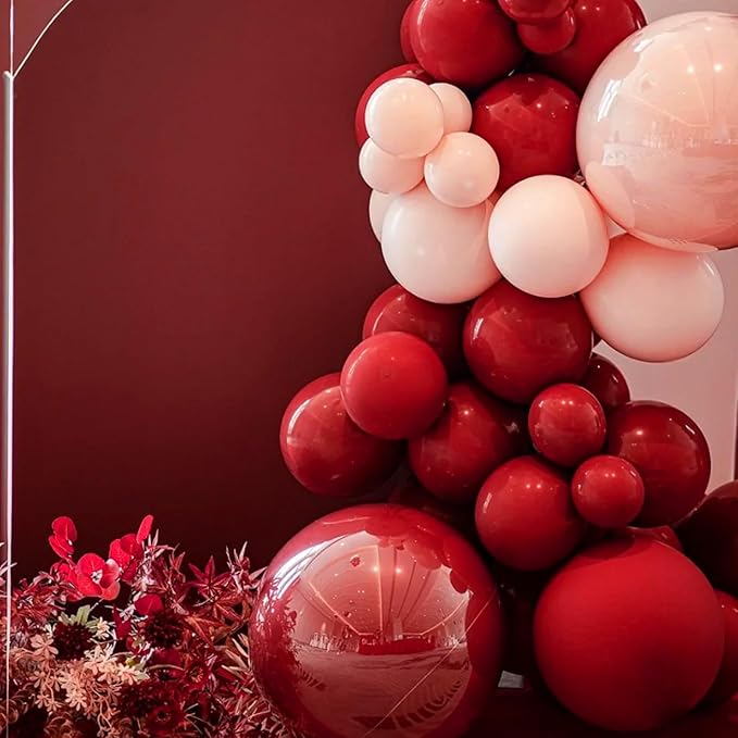 Ruby Red Balloons, 66pack 12inch Dark Red Latex Party Balloons for Birthday Baby Shower Graduation Wedding Gender Reveal Valentine's Day Christmas Party Decorations