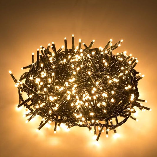 AWQ 1000 LED 82 ft Christmas Cluster Lights Christmas String Lights Decoration Lights for Xmas Home Garden Wedding Party Xmas Tree Bedroom Indoor Outdoor Decor (1000, Warm White)