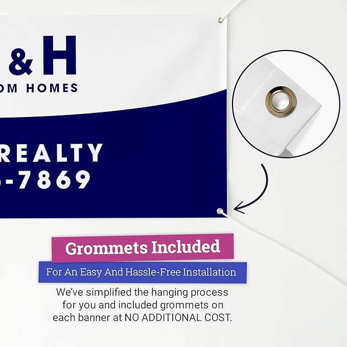 Personalized Vinyl Banner – Vinyl Printed Customizable Banner for Indoor and Outdoor Use (3'x8')