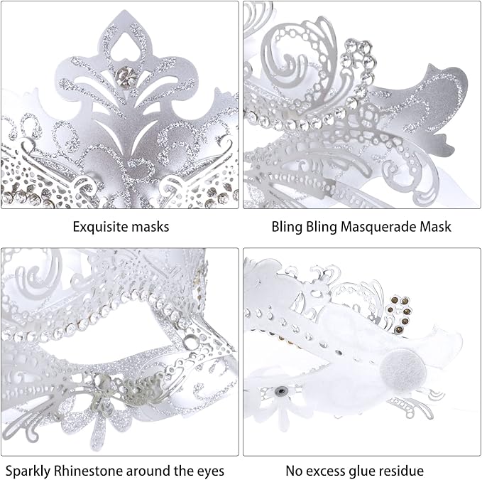 Coddsmz Couple Masquerade Mask Set - Venetian & Mardi Gras Mask for Women & Men