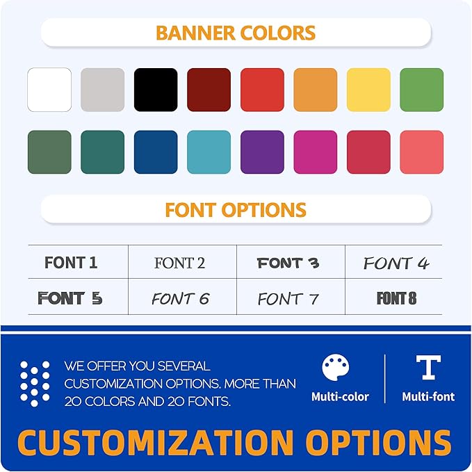 Custom Vinyl Banners And Signs Customize for Business Event Outdoor, Personalized Banner Customize Full Color Photos Text, Customized banner Decoration for Birthday Party Graduation Wedding 4'x9'