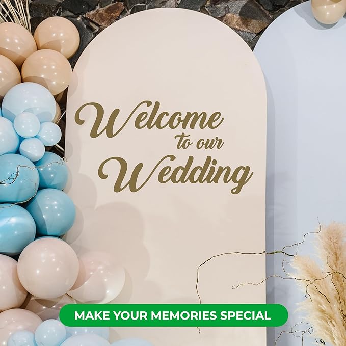 EGD Welcome to Our Wedding Vinyl Decal | Wall Sticker for Wedding & Event Backdrops | Special Decor for Reception and Ceremony | 25" Wide Size (D. Wedding)