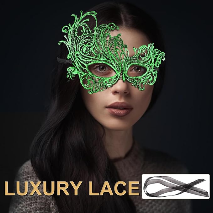 Couple Masquerade Mask for Women Men Venetian Mask Halloween Mask for Party Prom Ball Costume Lace Mask