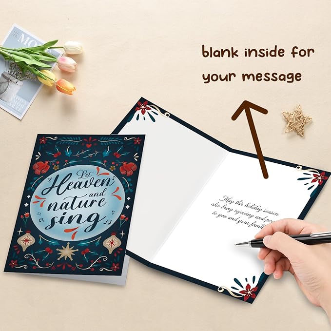Christmas & Holiday Greeting Card, Warm Holiday Wishes for Family and Friends, New Year Greetings for Neighbors and Loved Ones