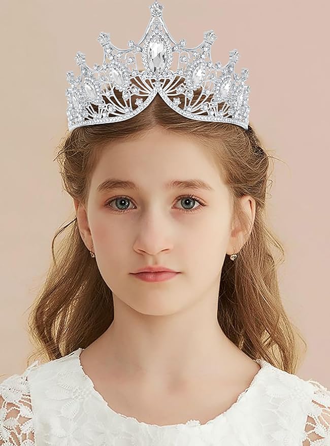 Rhinestone Headbands Crown for Women and Girls, Princess Tiaras Crown for Bridal, Crystal Queen Tiara Head Band Hair Accessories for Prom Wedding and Party