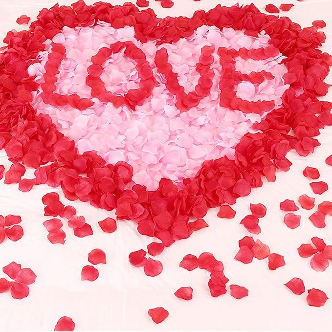 4500 Pack Red Rose Petals,Artificial Roses Flower Petals for Romantic Night,Valentine's Day and Weddings