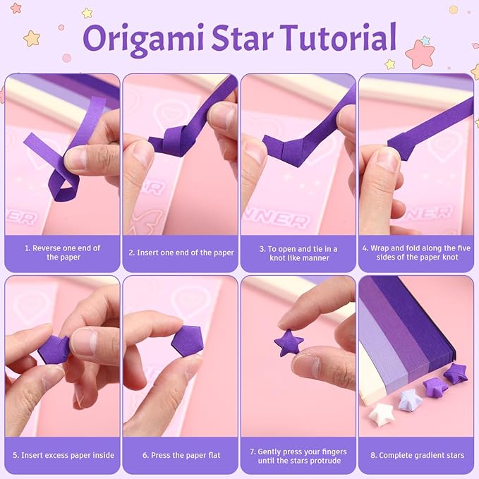 Zerodeko Star Glass Bottles with Cork – Mini Wishing Bottles with 540 Origami Stars & Paper Strips, Message Jar Kit for DIY Christmas Presents, Holiday Party Favors, and Wedding Decorations