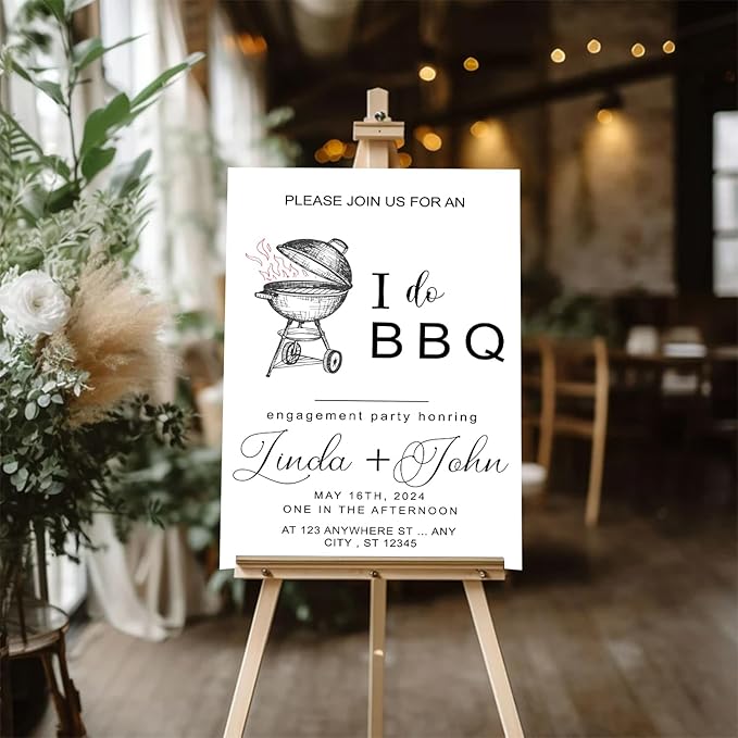 I Do BBQ Welcome Sign, I Do Bbq Engagement, Bbq Couples Shower Decor, Bbq Rehearsal Dinner, Bbq Engagement Party, I Do BBQ Decoration, BBQ Welcome Sign, Printed I Do Barbeque Sign