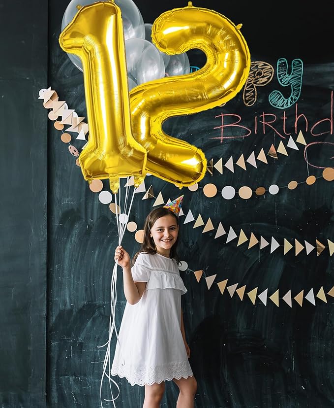 Smlpuame 40 inch Number Balloon 0-9 Gold Large Number 0 Balloons,Digital Balloons for Birthday Party Celebration Decorations Supplies, Helium Foil Number Balloons for Wedding Anniversary