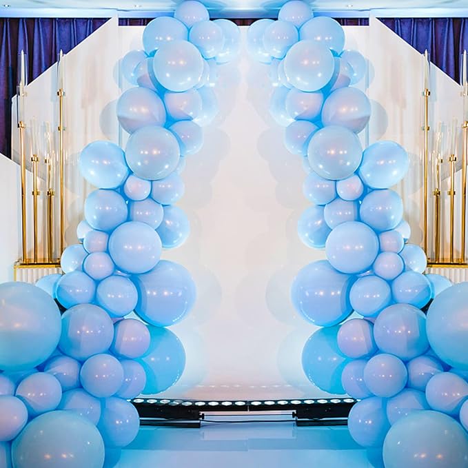 Labeol 151PCS Light Blue Balloons 18/12/10/5 Inch Blue Balloons Party Latex Balloons Garland Balloon Arch for Birthday Baby Shower Wedding Bachelorette Anniversary Halloween Decorations